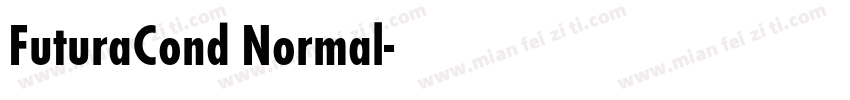 FuturaCond Normal字体转换
